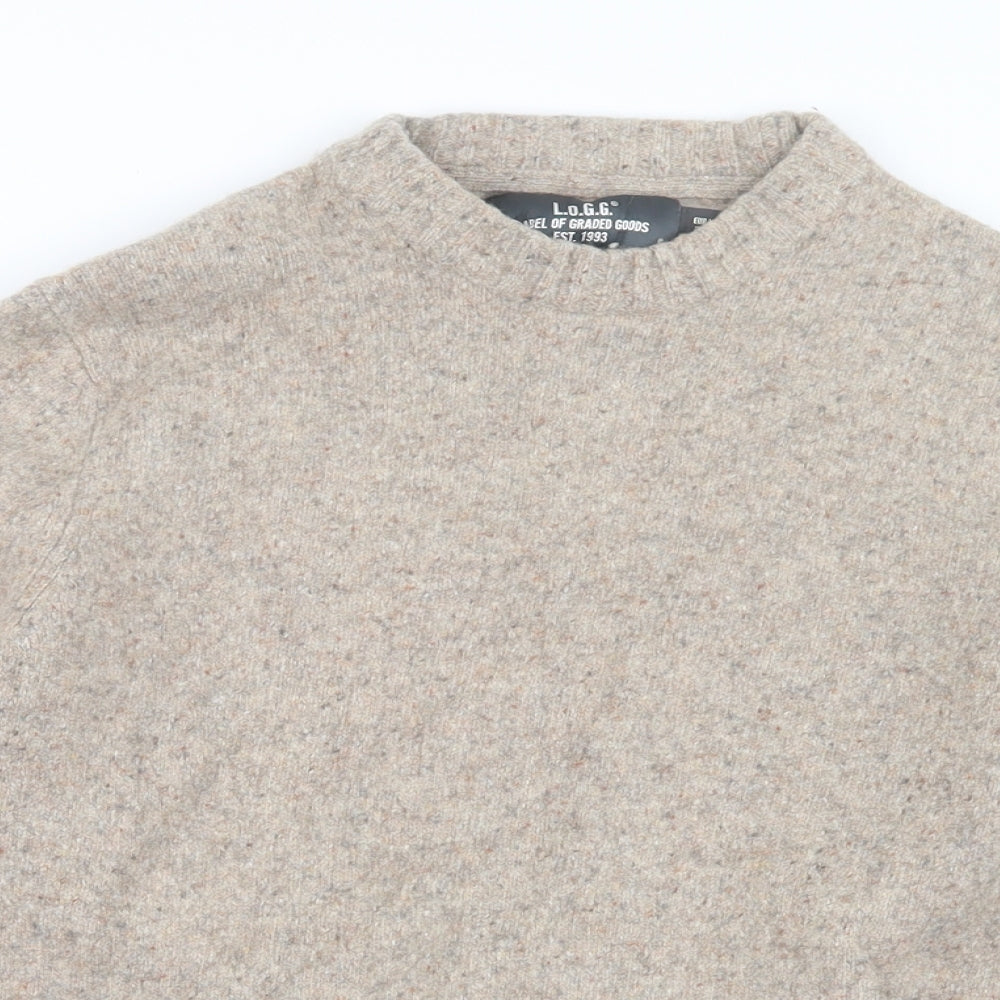 H&M Womens Beige  Knit Pullover Jumper Size L