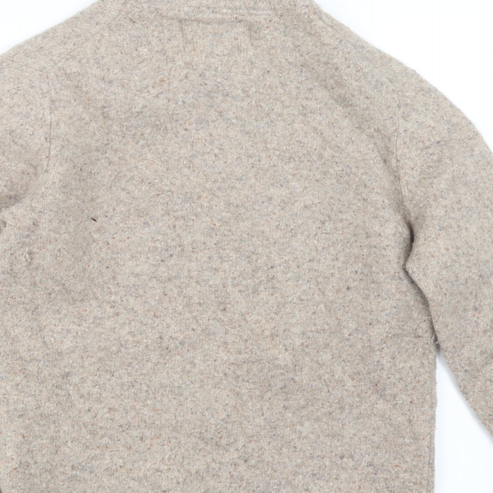 H&M Womens Beige  Knit Pullover Jumper Size L