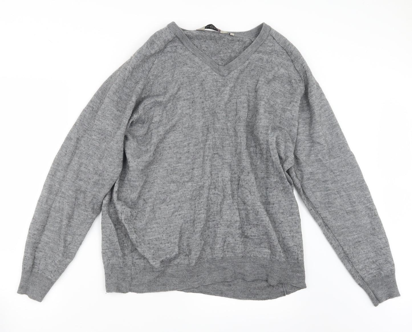 Bar Harbour Mens Grey  Knit Pullover Jumper Size XL