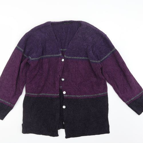 Debbie Morgan Womens Purple   Cardigan Jumper Size S