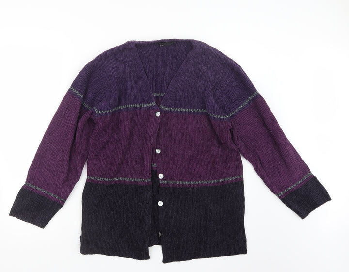 Debbie Morgan Womens Purple   Cardigan Jumper Size S