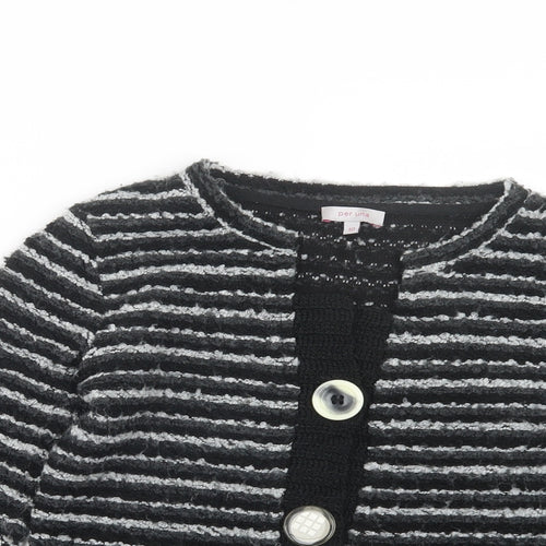 Per Una Womens Black  Knit Cardigan Jumper Size 10