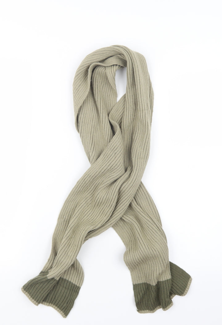 Preworn Mens Green Knit Scarf One Size