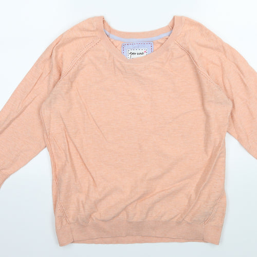 Marks and Spencer Womens Orange  Knit Pullover Jumper Size 14