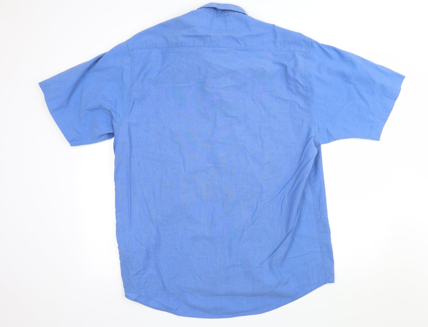 Classic Comfort Mens Blue    Button-Up Size L