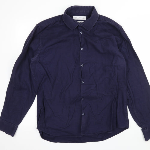 Primark Mens Blue    Button-Up Size 17