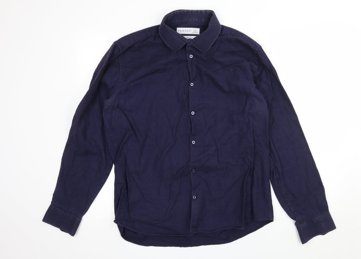 Primark Mens Blue    Button-Up Size 17