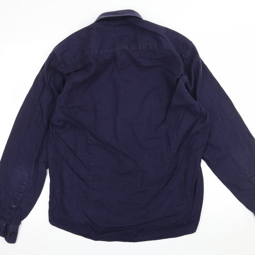 Primark Mens Blue    Button-Up Size 17