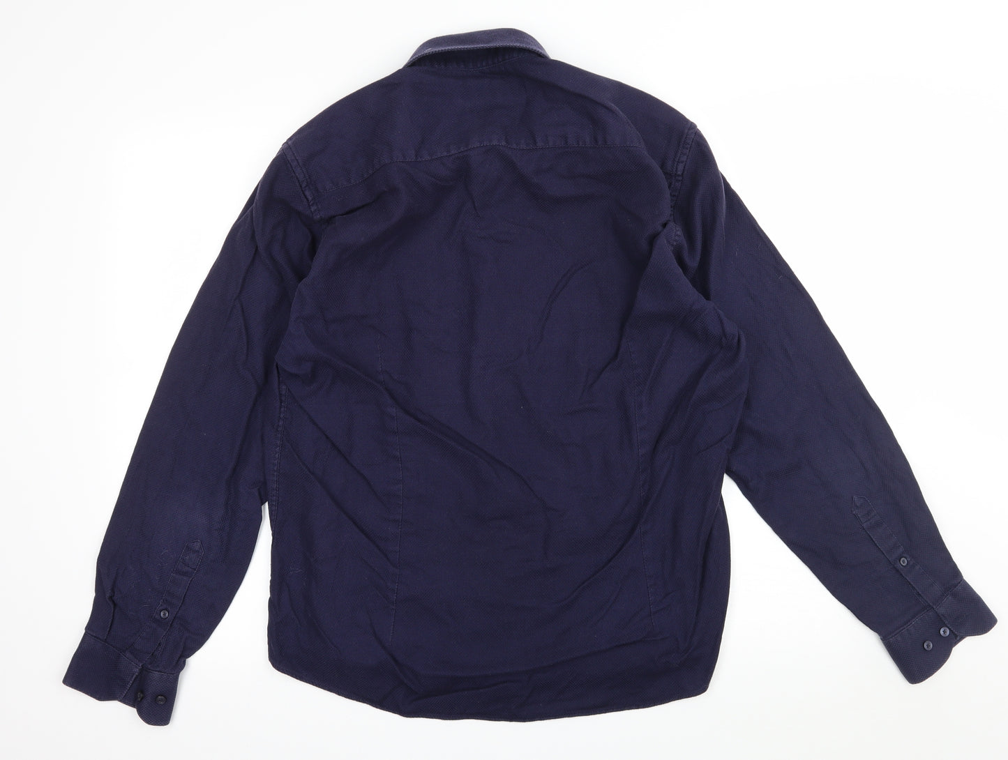 Primark Mens Blue    Button-Up Size 17