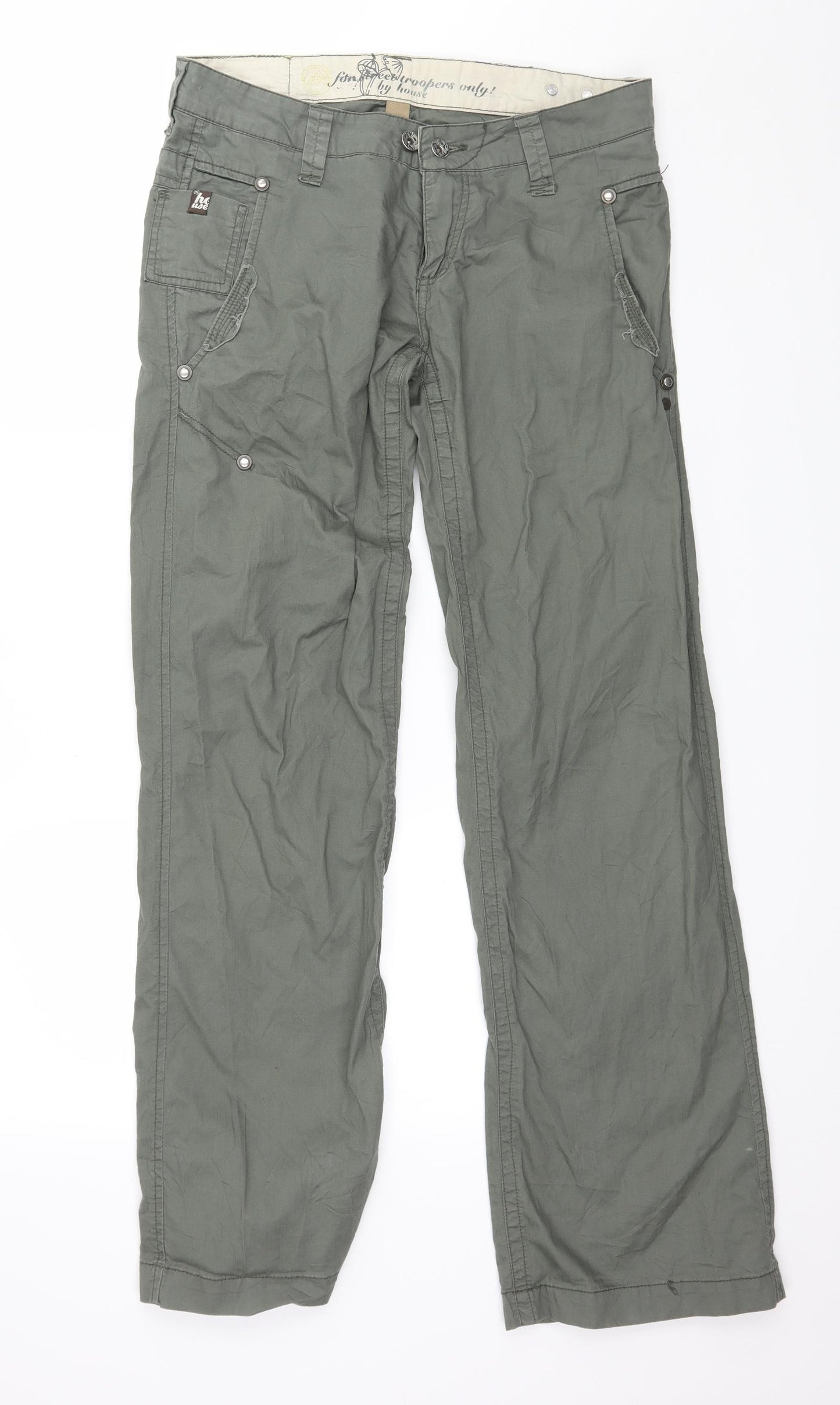 House  Mens Green   Cargo Trousers Size M L32 in