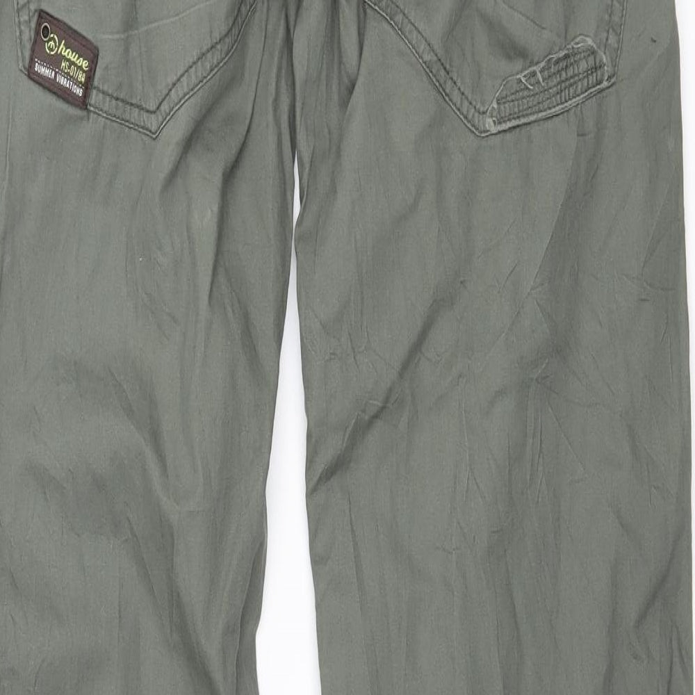 House  Mens Green   Cargo Trousers Size M L32 in