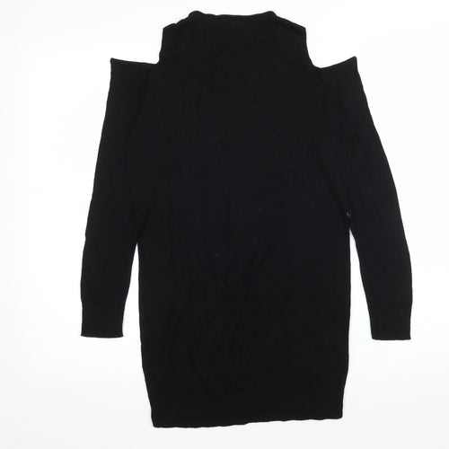 Love Knitwear Womens Black  Knit Pullover Jumper Size 10  - Cut out shoulder