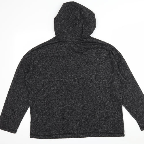 Peacocks Womens Grey  Jersey Pullover Hoodie Size 10