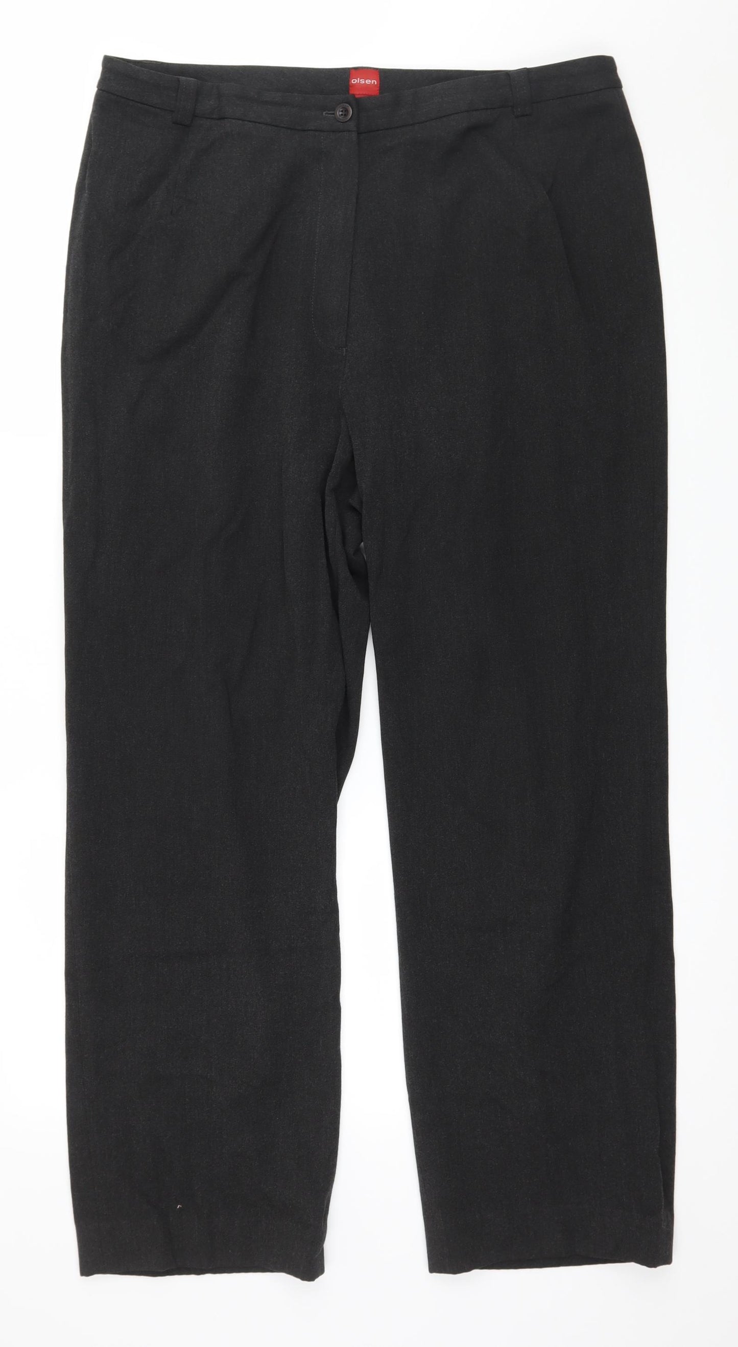 Olsen Womens Grey   Trousers  Size 18 L29 in
