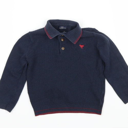 NEXT Boys Blue  Knit Pullover Jumper Size 2-3 Years