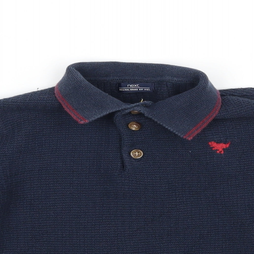 NEXT Boys Blue  Knit Pullover Jumper Size 2-3 Years