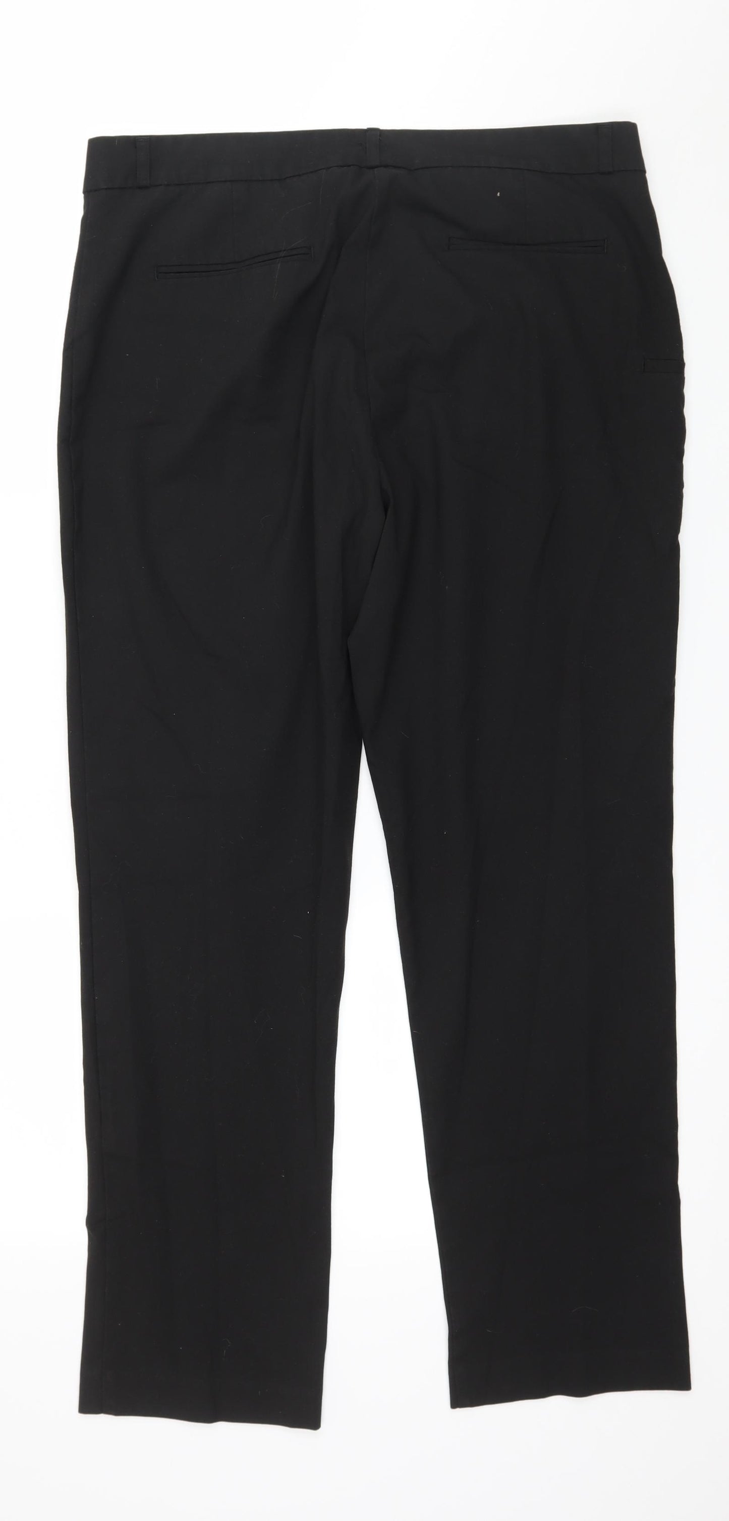 Preworn Womens Black   Trousers  Size 14 L28 in
