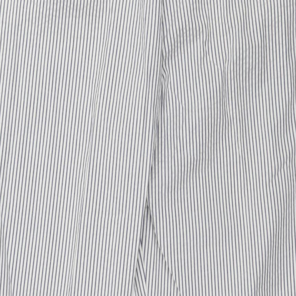 Per Una Womens White Striped  Trousers  Size 16 L28 in