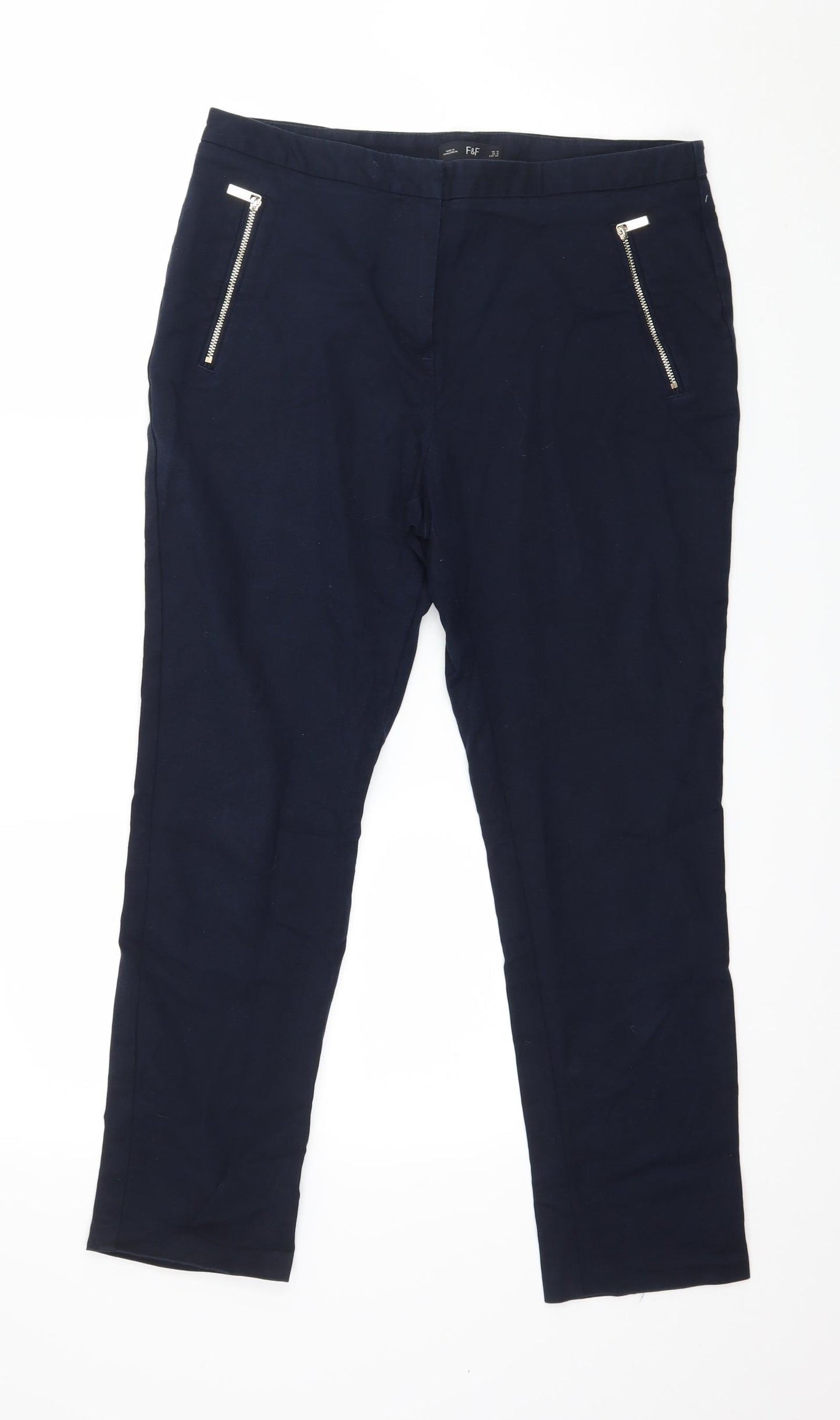 F&F Womens Blue   Trousers  Size 12 L26 in