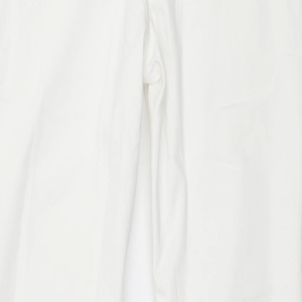 Marks and Spencer Womens White  Denim Straight Jeans Size 12 L28 in
