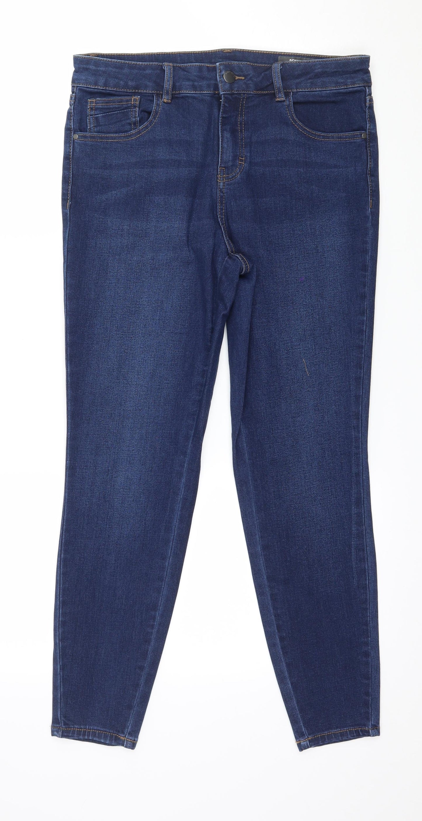 Tu Womens Blue  Denim Skinny Jeans Size 12 L26 in