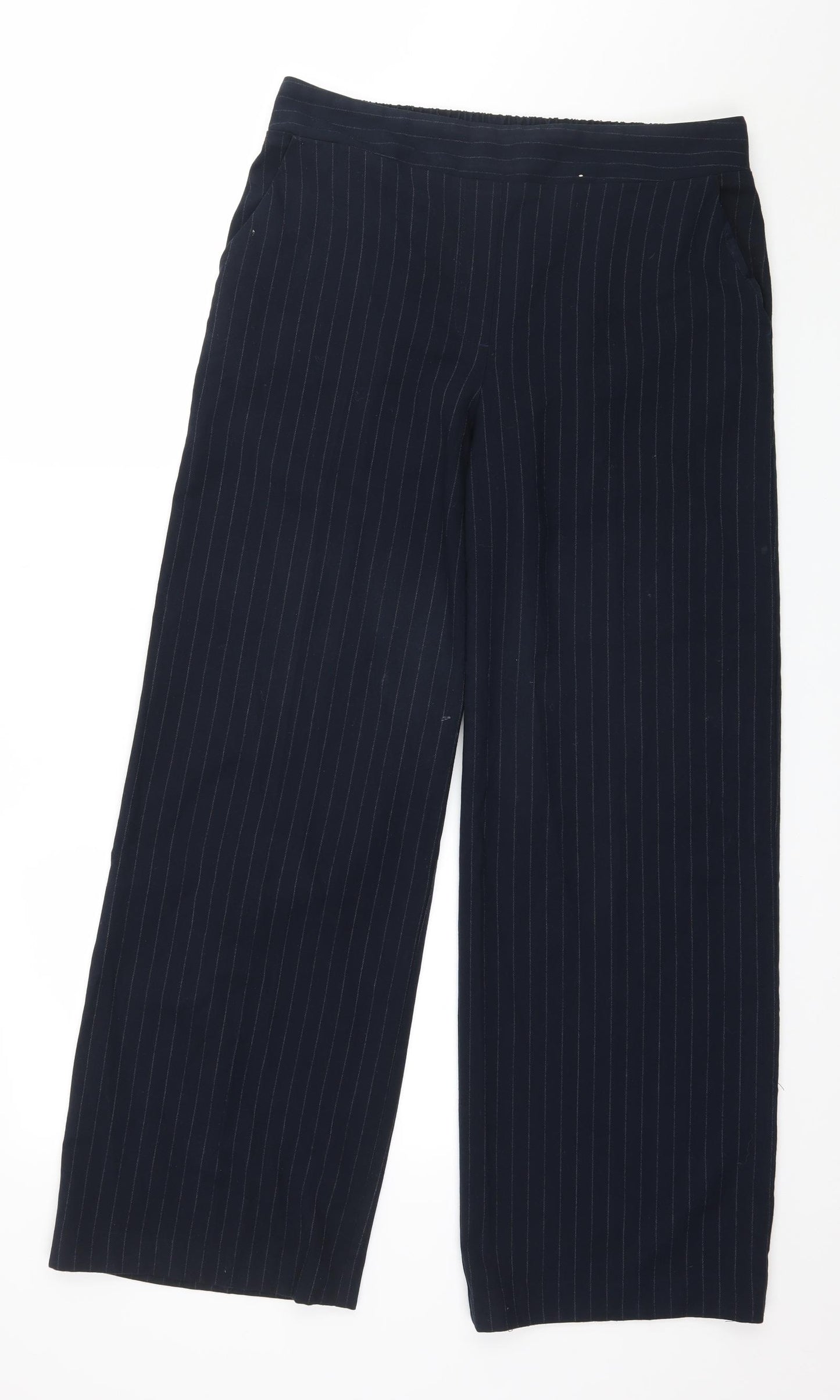 TU Womens Blue Striped  Trousers  Size 12 L29 in