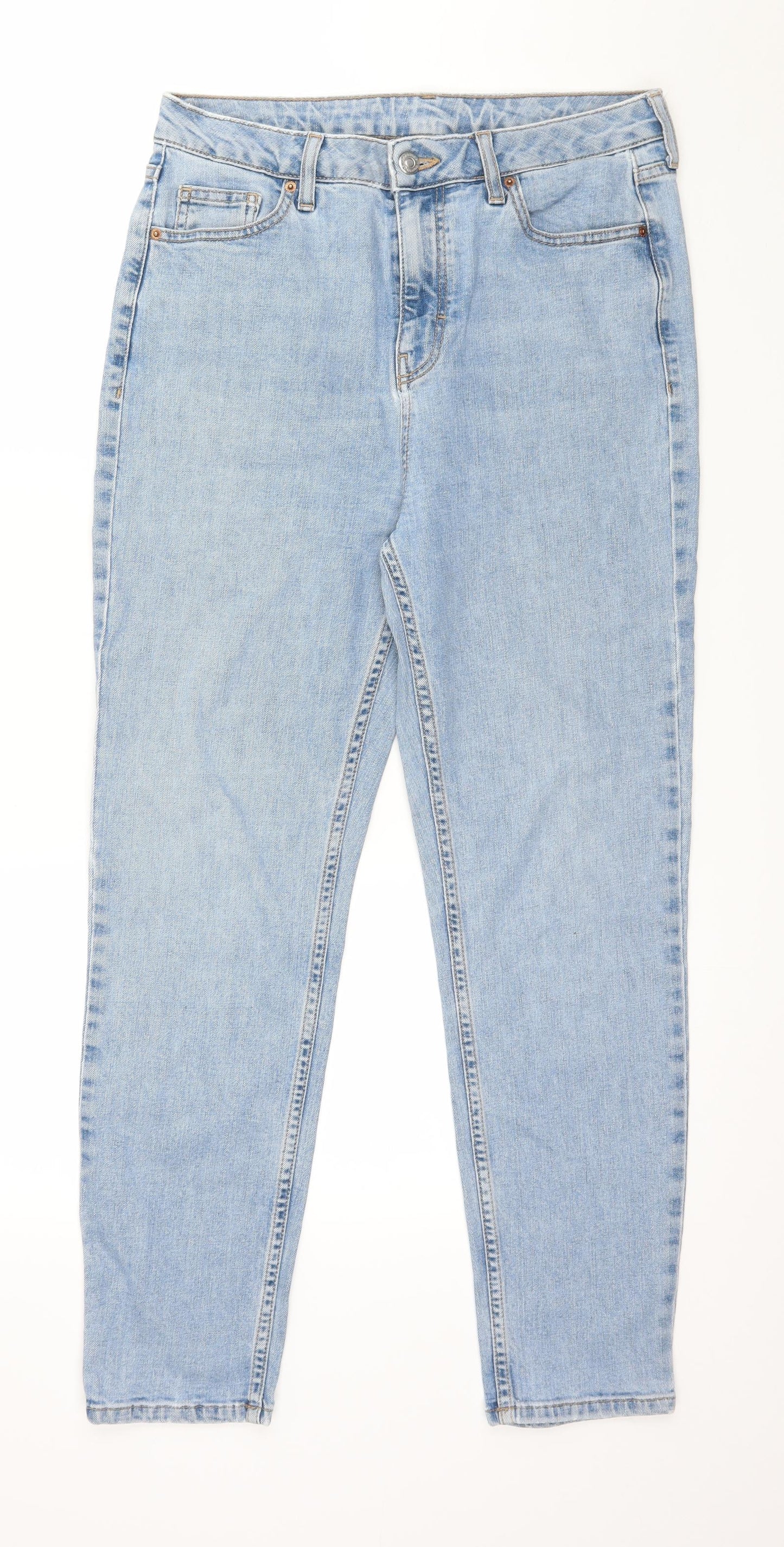 Topshop Womens Blue  Denim Mom Jeans Size 30 in L27 in