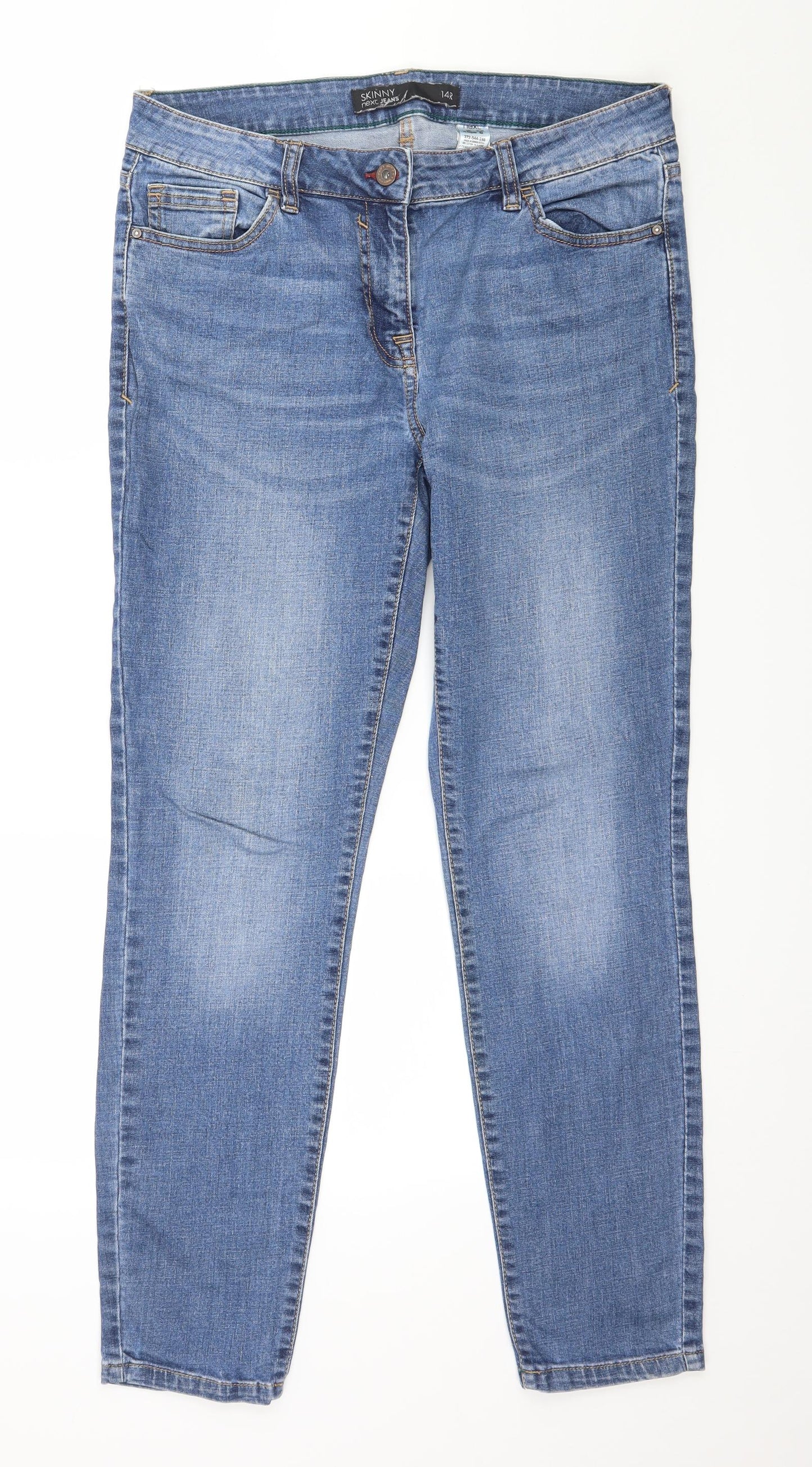 NEXT Womens Blue  Denim Skinny Jeans Size 14 L29 in
