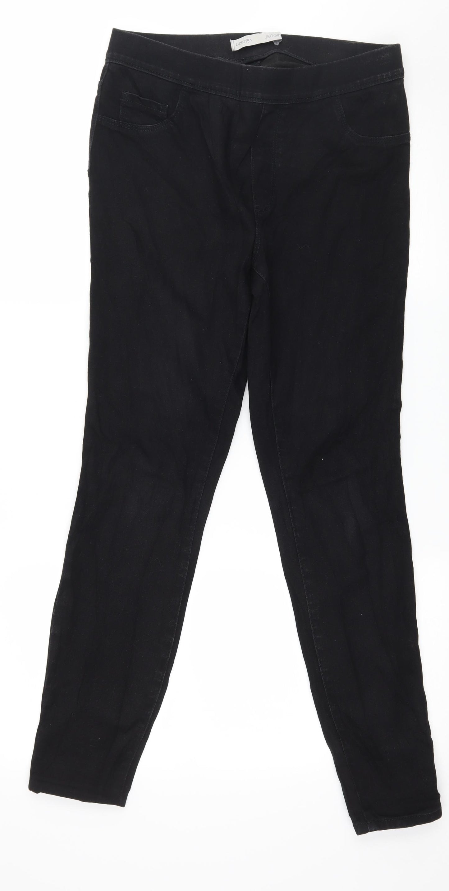 George Womens Black  Denim Jegging Jeans Size 10 L27 in