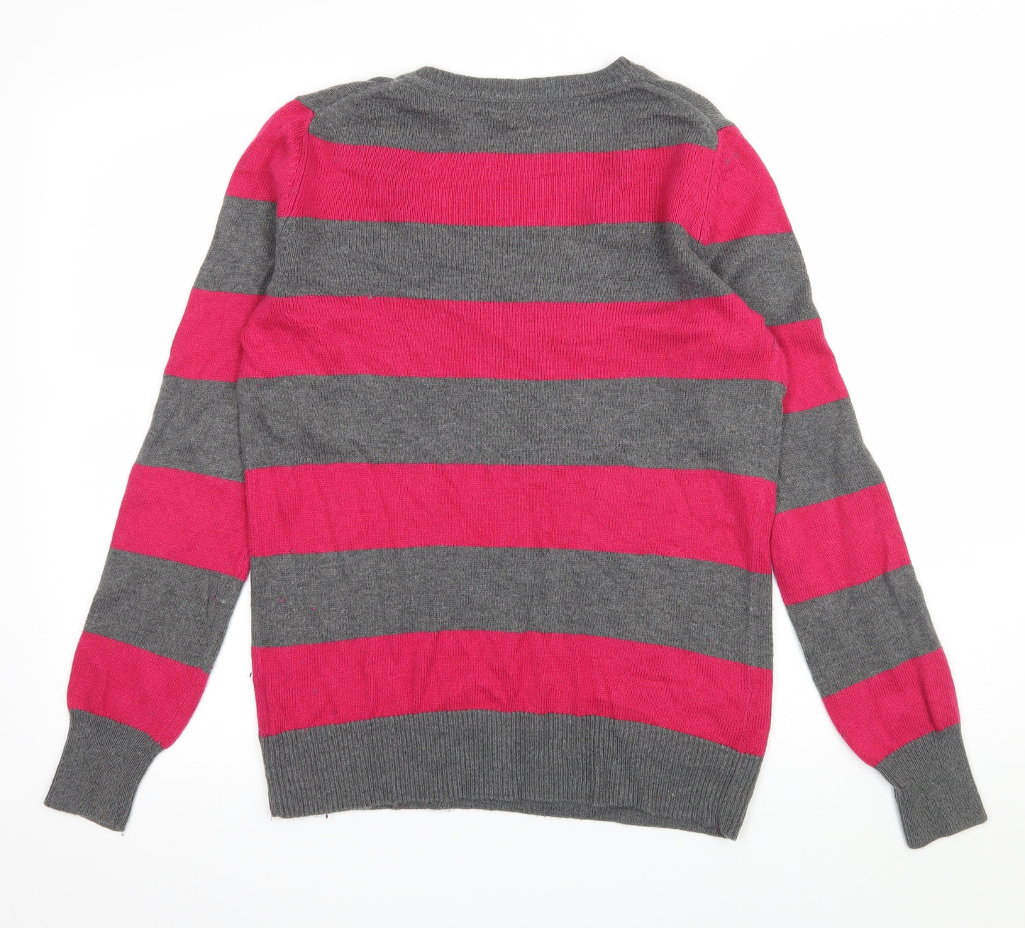 Gap Womens Pink Striped Knit Pullover Jumper Size M