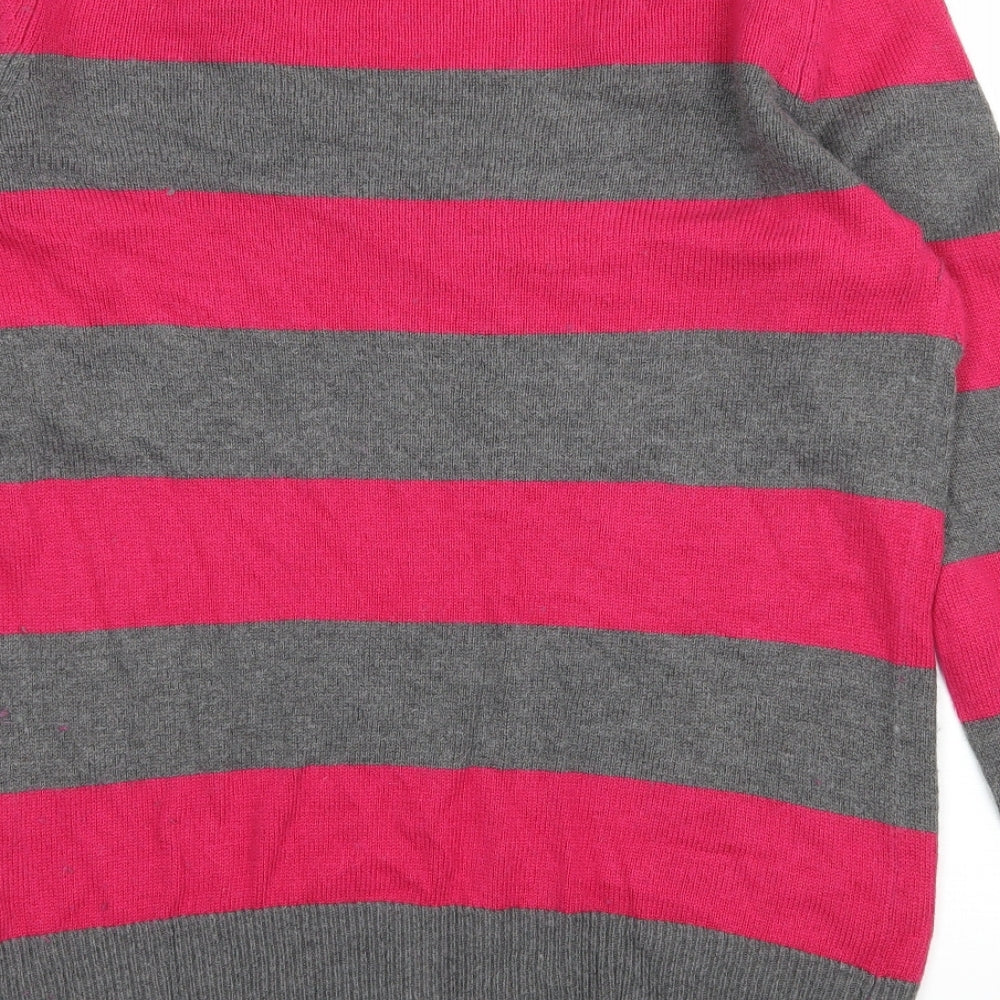 Gap Womens Pink Striped Knit Pullover Jumper Size M