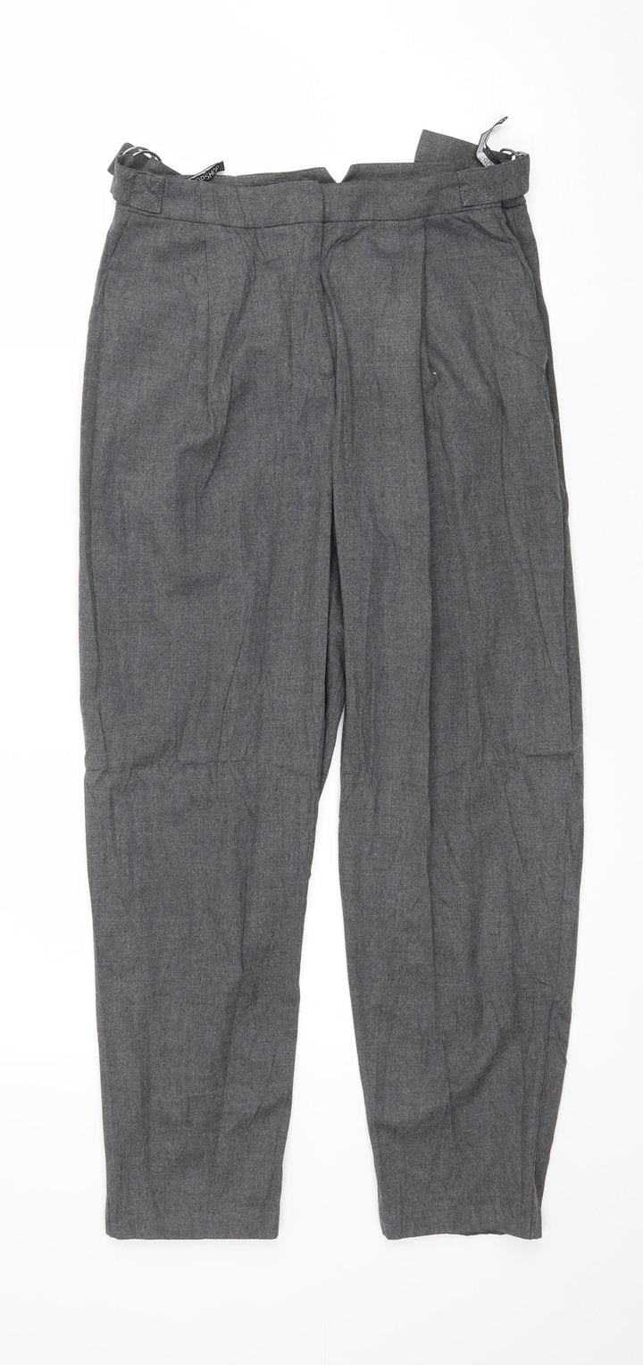 Topshop Womens Grey Trousers Size 6 L25 in