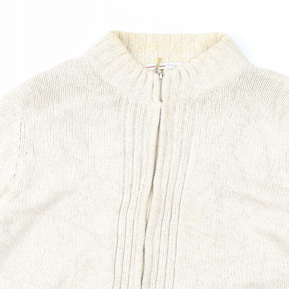 Papaya Womens Beige  Knit Cardigan Jumper Size 20