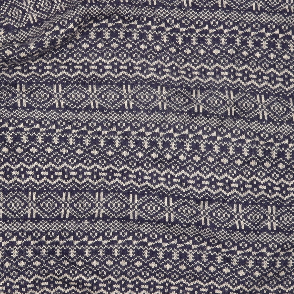 P.G.Field Mens Blue Fair Isle Knit Pullover Jumper Size XL