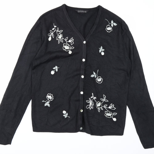 Paramour Collection Womens Black  Knit Cardigan Jumper Size S