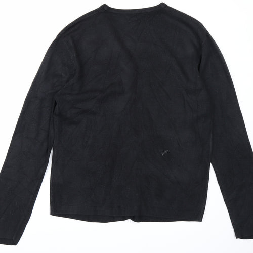Paramour Collection Womens Black  Knit Cardigan Jumper Size S