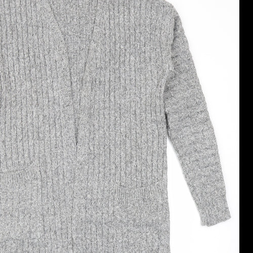 Natura Womens Grey  Knit Cardigan Jumper Size S