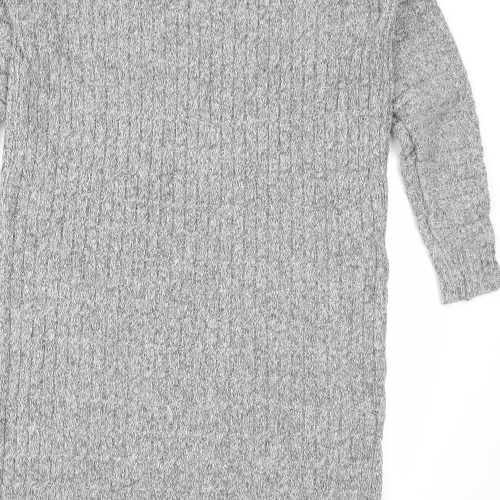 Natura Womens Grey  Knit Cardigan Jumper Size S