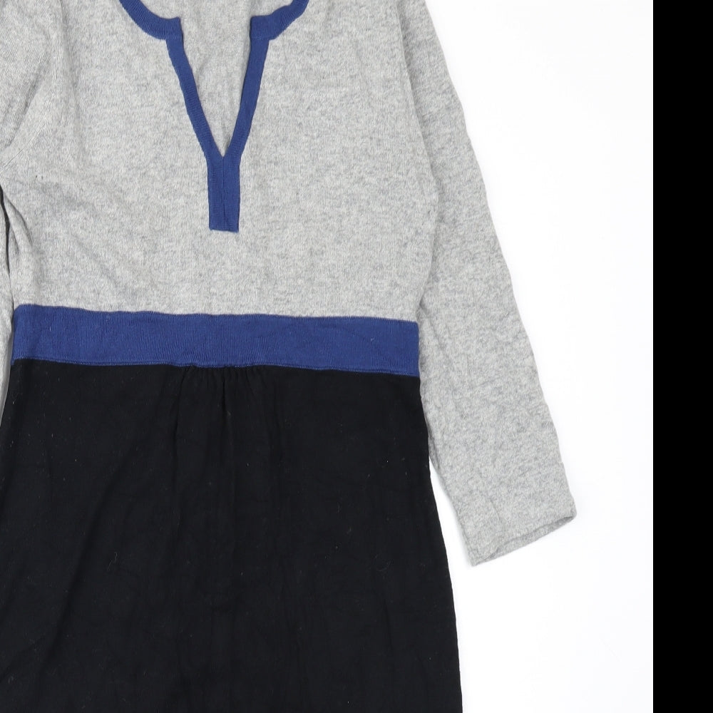 Boden Womens Grey Colourblock Knit Jumper Dress  Size 12