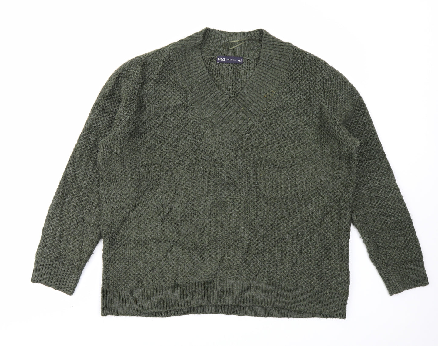M&S Collection Womens Green   Pullover Jumper Size M