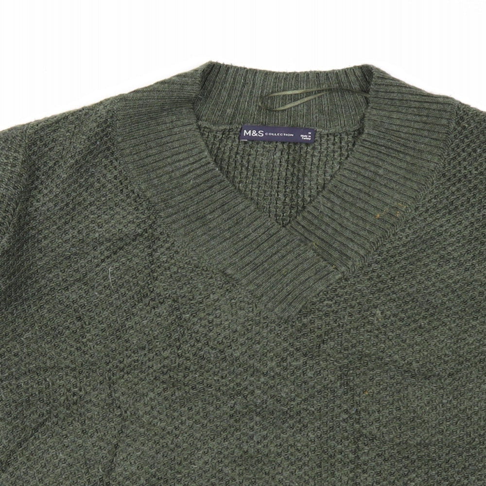 M&S Collection Womens Green   Pullover Jumper Size M