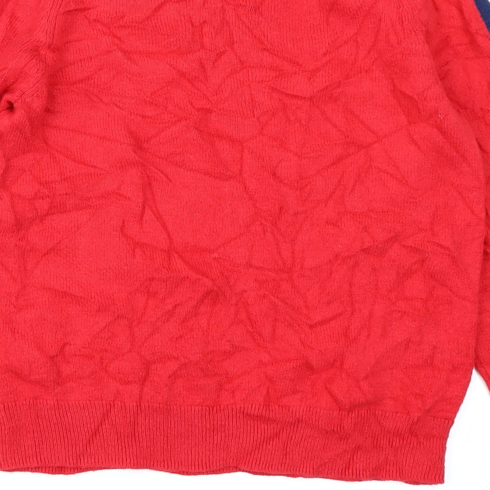 GAP Kids Boys Red  Knit Pullover Jumper Size 13-14 Years