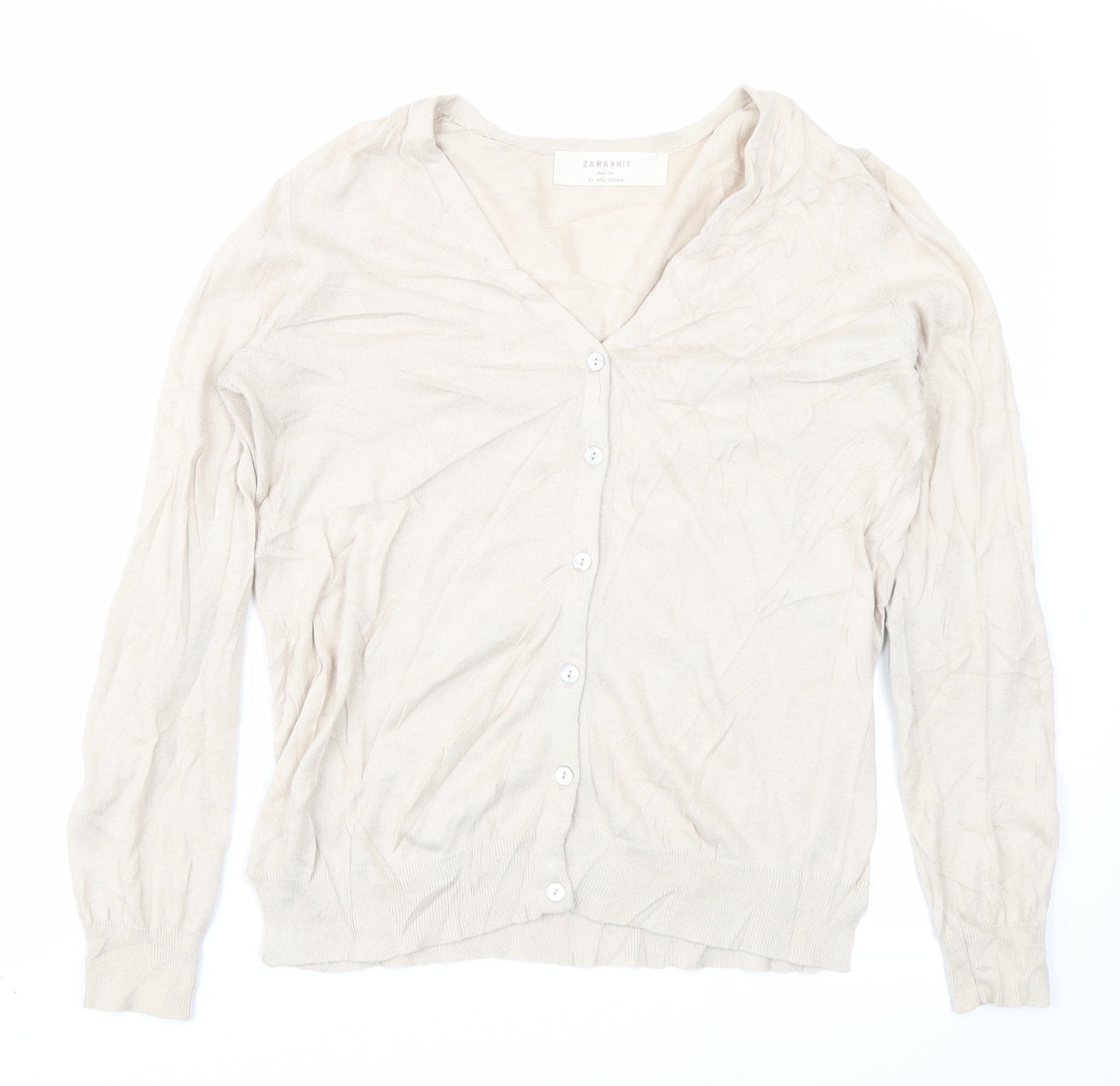 Zara Womens Beige   Cardigan Jumper Size S