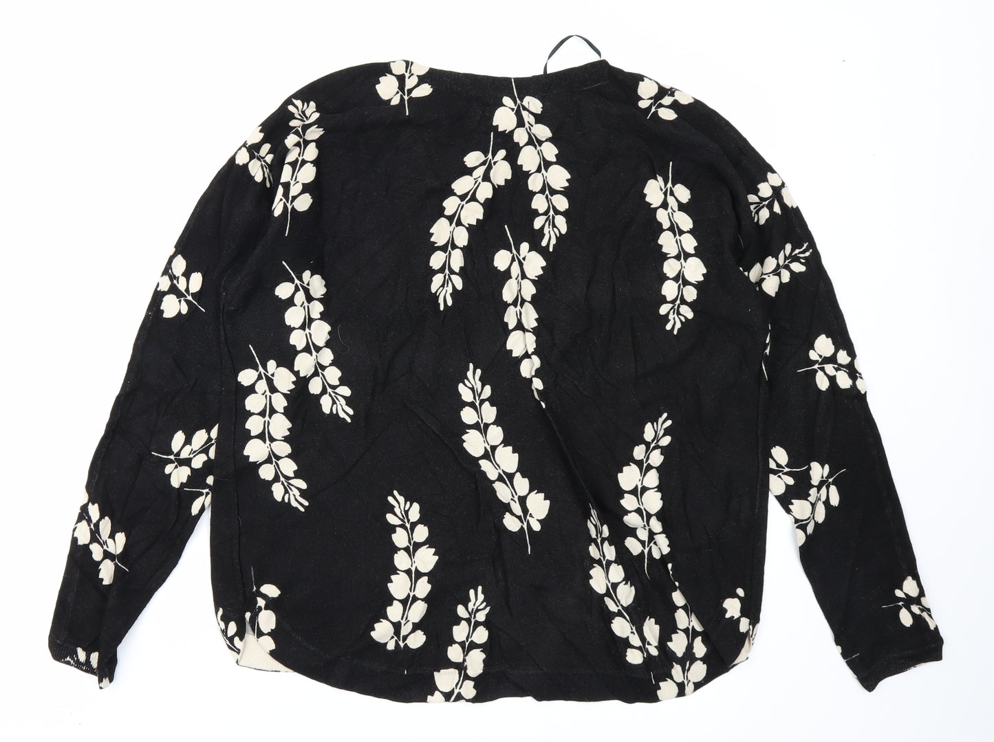 The Collection Womens Black Floral  Pullover Jumper Size 12
