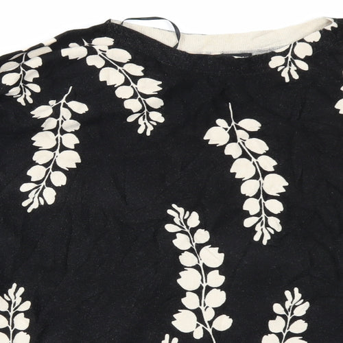 The Collection Womens Black Floral  Pullover Jumper Size 12