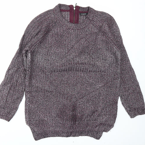 Autograph Womens Purple  Knit Pullover Jumper Size 10