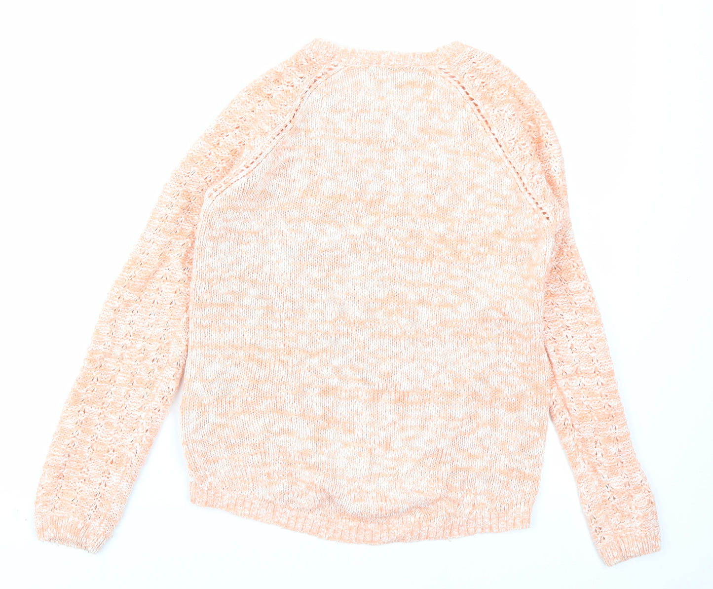 George Girls Orange  Knit Pullover Jumper Size 9-10 Years