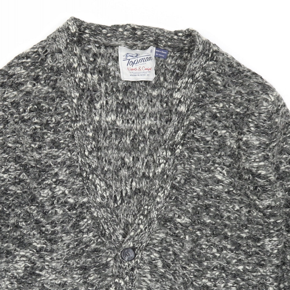 Topman Mens Grey   Cardigan Jumper Size M