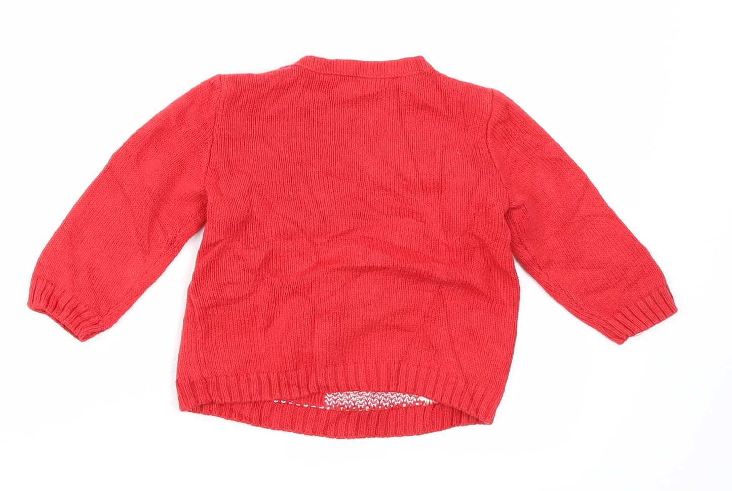Matalan Baby Red  Knit Pullover Jumper Size 9-12 Months  - Christmas jumper