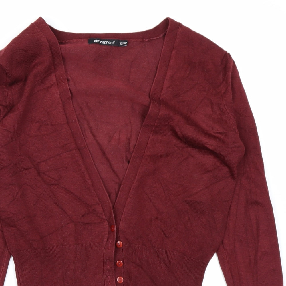 Atmosphere Womens Purple  Knit Cardigan Jumper Size 14